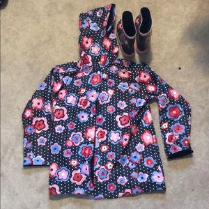 Kids  hartstring rain coat and rain boots set